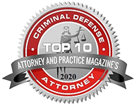 Logo Recognizing James E. Short, Plc's affiliation with 2020 Criminal Defense Top 10