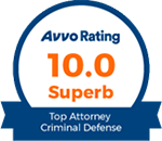 Logo Recognizing James E. Short, Plc's affiliation with AVVO Rating 10