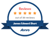 Logo Recognizing James E. Short, Plc's affiliation with AVVO Reviews